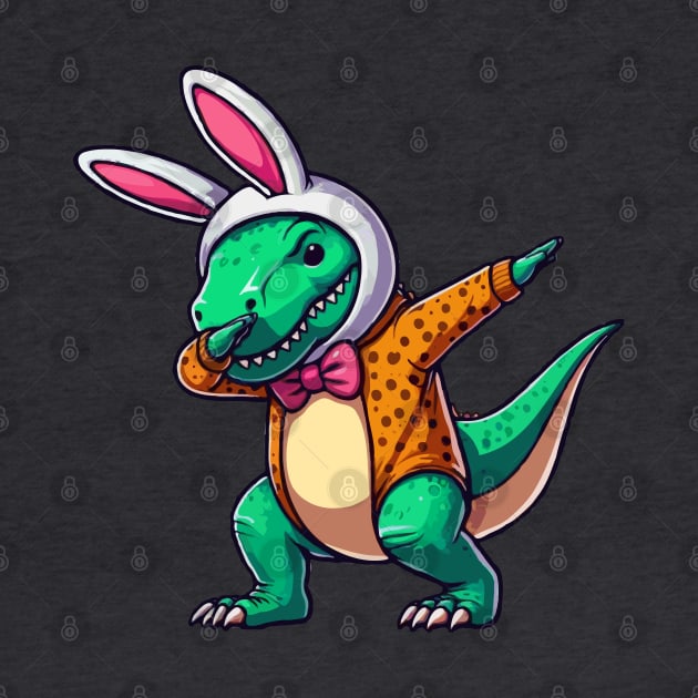 Dabbing T Rex Dinosaur Bunny by Etopix